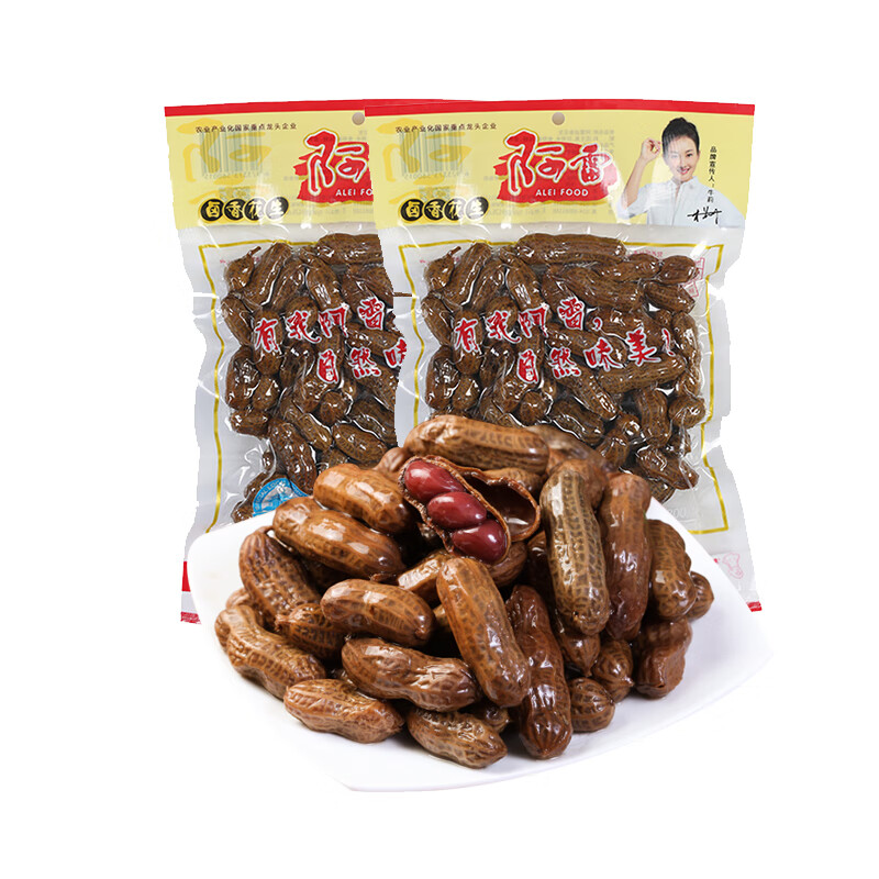 领19-10券:阿雷 卤煮花生东北沈阳特产 300g*2袋元包邮，折4.8/袋，颗粒饱满，咸香美味插图