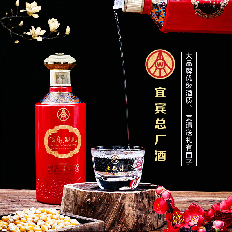 白酒抄.底.‼-自营 五粮液 白酒发车p付588元 五彩红*6瓶*百亿补贴，p享95折*折才98/瓶，注意赠品*年货送礼插图1